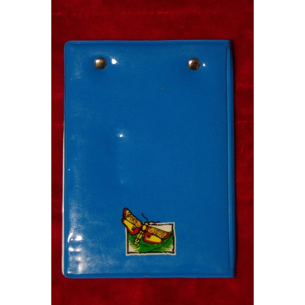 Vtg‎ 80s 90s Vinyl Cleveland Metroparks Zoo Kids Blue Jungle Animals Notebook